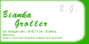 bianka groller business card